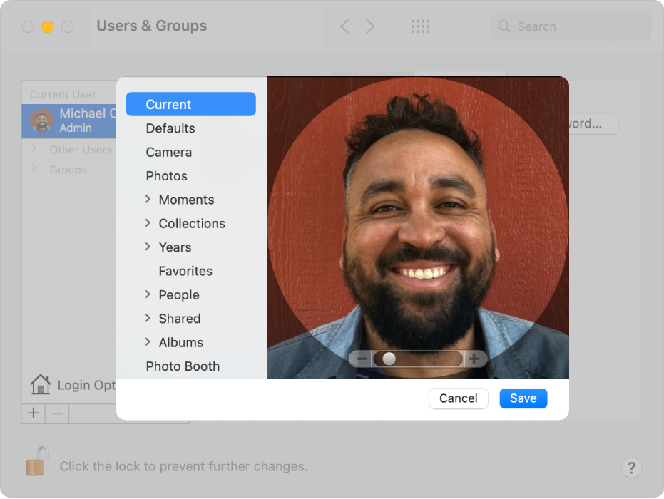 use pictures for mac login profile